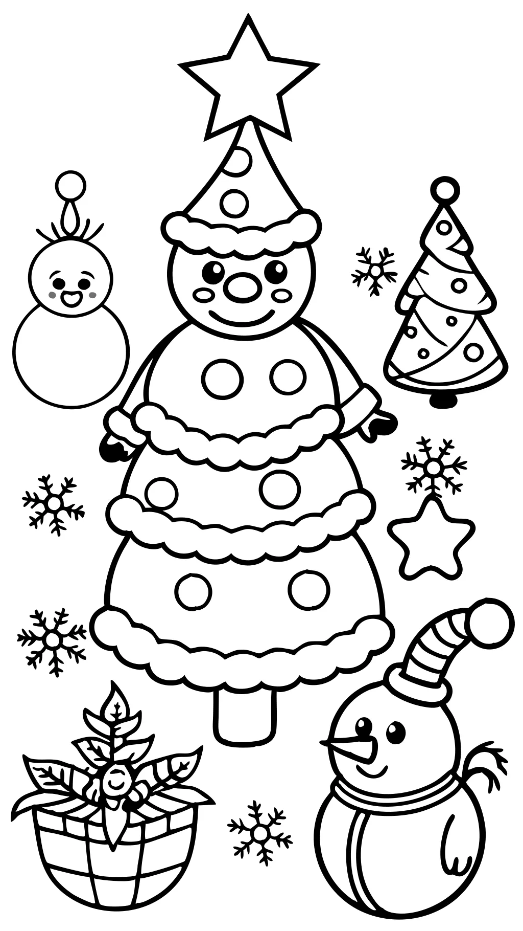 free christmas color pages